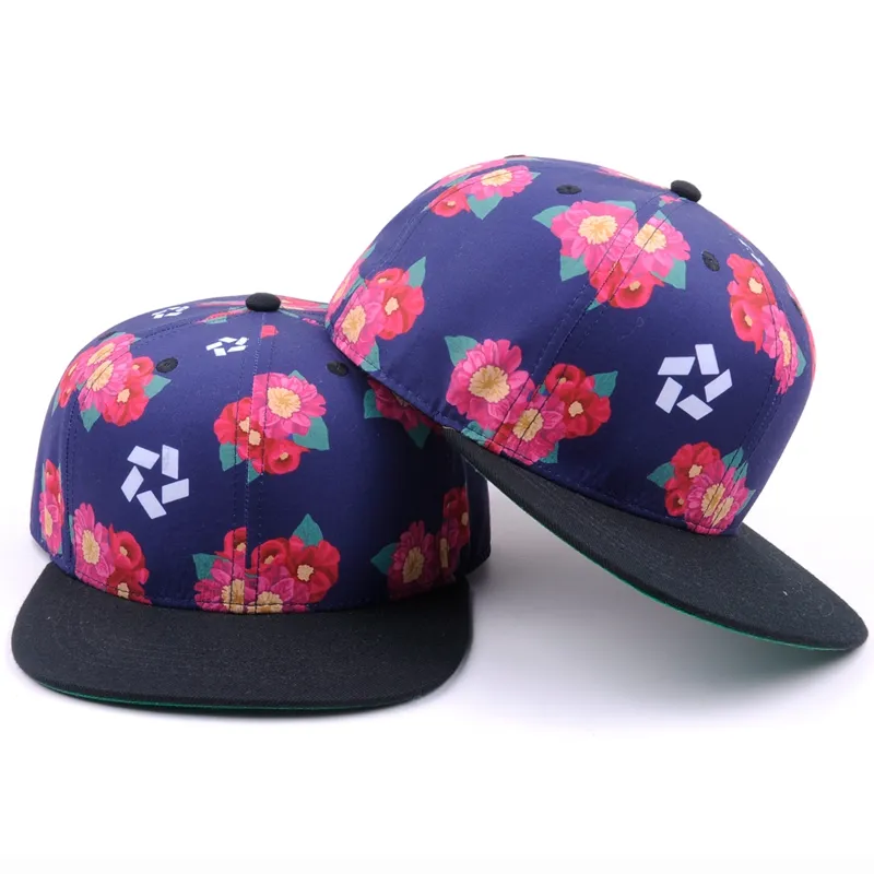 6 لوحة فارغة snapback الأزهار ، رخيصة الأزهار snapback قبعة
