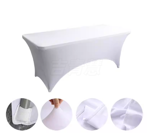 Cubiertas Promocionales Ajustables para Mesas de Exposiciones, Manteles Personalizados para Mesas Cuadradas de 8 pies, Fundas de Spandex para Eventos - Product Image 3