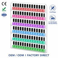 Étagère murale de présentation de vernis à ongles en acrylique personnalisée pour salon de manucure