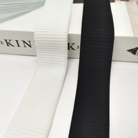 4CM Produit d'usine Haute élasticité Blanc Noir Sangle de soutien-gorge Stripe Sew Ribbed Elastic Shoulder Band