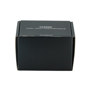 Boîte d'expédition en carton ondulé noir personnalisée pour les compléments alimentaires, les vitamines, les gommes, l'emballage de produits nutraceutiques - Product Image 3