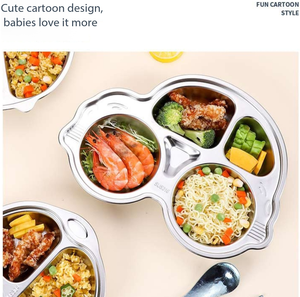 <span class=keywords><strong>Plateau</strong></span> alimentaire divisé en acier inoxydable 316, plusieurs compartiments pour enfants, tout-petits, adultes - Utilisation en maternelle, <span class=keywords><strong>cantine</strong></span>, restaurant - Product Image 2