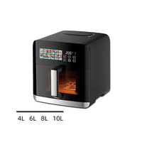 Nouveau petit four à air chaud multifonctionnel carré en acier inoxydable pour la maison, grande capacité, sans fumée ni huile, contrôle numérique