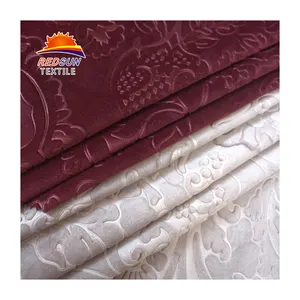 Factory provided 100% Polyester clothing Material vinyl Velvet Sofa jacquard Embossed Fabric