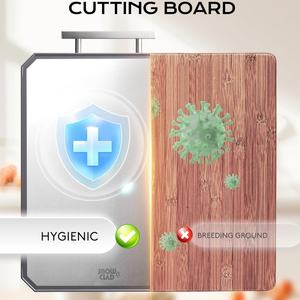 Planches à découper en titane pur pour la cuisine, planche à découper double face de qualité alimentaire pour la cuisine, lave-vaisselle - Product Image 4