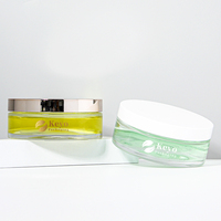 Pot en verre personnalisé de 100g à large ouverture, conteneur lourd pour emballage cosmétique, idéal pour beurre corporel, pots en verre pour crème corporelle Keyo