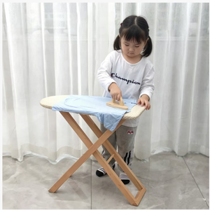 Giocattolo Educativo Montessori in Legno, Set da Stiro <span class=keywords><strong>e</strong></span> Stendibiancheria per Bambini, Arredamento Pratico Prescolare - Product Image 3