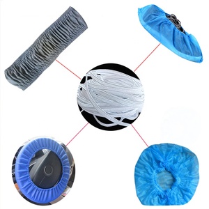 Correa elástica tejida de látex de 4mm, cubierta desechable para zapatos, de alta calidad, color blanco - Product Image 1