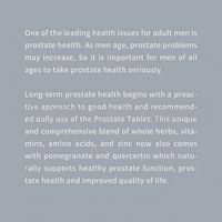 Comprimés pour la santé de la prostate masculine, complément à base de plantes pour soutenir la santé masculine