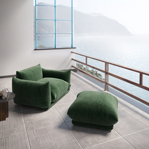ATUNUS Sofá de Sala de Estar Moderno em Veludo Verde, Conjunto de Sofá de Chão de <span class=keywords><strong>3</strong></span> Lugares, Ideal para Drop Shipping - Product Image 4