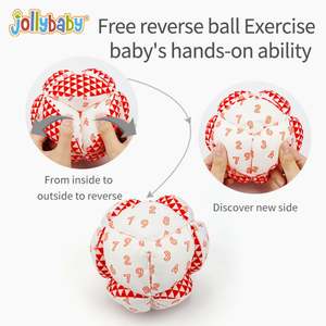 Jollybaby - Pelota de Peluche Personalizada para Bebés, Juguete Educativo Temprano, Pelota de Tela Cognitiva Reversible, Suave y de Peluche - Product Image 2