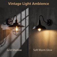 Lampe murale en fer forgé de style industriel rétro, anti-rouille, plusieurs styles disponibles, utilisation intérieure et extérieure