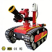 Robot de lutte contre les incendies multifonctionnel à chenilles, résistant aux hautes températures, robot de détection et d'extinction d'incendies