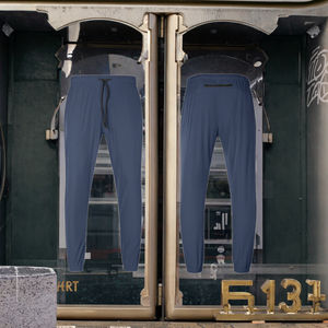 Pantalons de sport pour hommes en gros, style sportif, devant plat, taille mi-haute, respirants, séchage rapide, fermeture éclair, poche de sport, taille élastique - Product Image 3