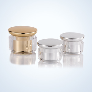 Lujo Shuangkong alta calidad en forma de hongo plata oro transparente crema lata crema acrílico loción contenedor - Product Image 5