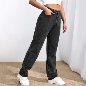 <span class=keywords><strong>Jeans</strong></span> <span class=keywords><strong>Mom</strong></span> de Cintura Alta Personalizados para <span class=keywords><strong>Mujer</strong></span> al por Mayor - Product Image 6