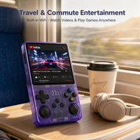 Konsol Game Genggam Android R36S Media Layar IPS 3.5 Inci WiFi 20000 Game 64GB dengan YouTube Pemutar Game Retro 3500mAh