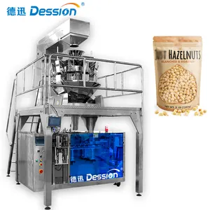 Automatic hazelnut doypack filling machine granule almond sachet stand up pouch zipper premade bag packing machinery