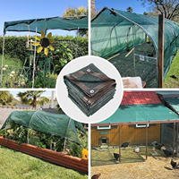 Voile d'ombrage verte tissée pour extérieur avec œillets, filet respirant durable anti-gel pour jardin, bricolage et maison.