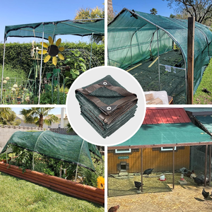 Voile d'ombrage <span class=keywords><strong>verte</strong></span> tissée pour extérieur avec œillets, filet respirant durable anti-gel pour jardin, bricolage et maison. - Product Image 6