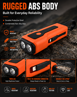 Lampe de camping portable multifonctionnelle Z828 Orange ABS, batterie externe rechargeable, magnétique, pour vélo, étanche IP44, type C