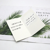 Kartu Ucapan Bunga Kering Baby's Breath & Forget-Me-Not Bunga Asli Karton Kartu Ucapan Kreatif Produsen Grosir