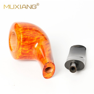 Muxiang Tobacco Pipe Bent Type 3mm Filter Men's Smoking Accessory - Product Image 4