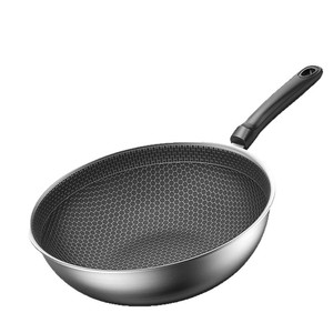 กระทะสแตนเลสแบบรังผึ้ง ไม่เคลือบสารกันติด หนาพิเศษ สามชั้น ทรงกลม สำหรับทำอาหารในครัว - Product Image 5