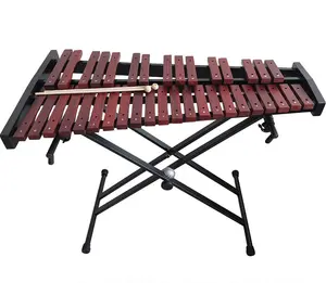 XL337A- Music Orff Professional Glockenspiel Xylophon Wholesale Wooden Bar Xylophone 37 Tone Red Wood Xylophone With Stand