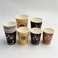 Gobelet en papier PE ondulé personnalisé de haute qualité avec couvercle pour café, idéal pour les fêtes à domicile – Vente en gros