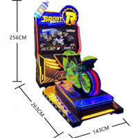 Simulateur de conduite de moto de course avec écran HD, machine d'arcade à monnayeur pour parcs d'attractions et lieux de divertissement