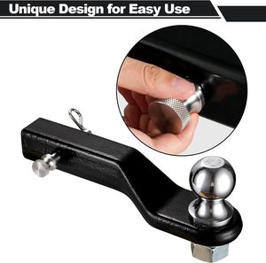 Goupille et clip de <span class=keywords><strong>remorque</strong></span> en acier inoxydable avec prise de <span class=keywords><strong>remorque</strong></span> de 5/8 pouce de diamètre, compatible avec les récepteurs de 2 et 2,5 pouces (1 paquet) - Product Image 5