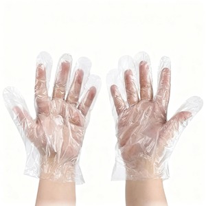 Kangle Wholesale Disposable PE Gloves 200 Pieces Clear Plastic Hand Gloves Durable LDPE Gloves Kitchen Cleaning Home Use Food - Product Image 1