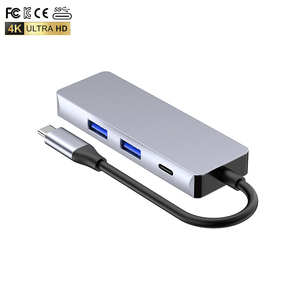4 en 1 USB C tipo C a 4 puertos USB 3,0 aleación de aluminio HDMI Hub estación de acoplamiento para transferencia de datos de computadora adaptador USB HUB - Product Image 4