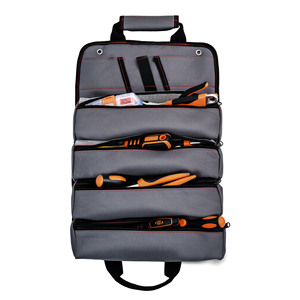 กระเป๋าใส่เครื่องมือแบบม้วน J-002 กันน้ำ บุโพลีเอสเตอร์หนา ปิดด้วยหัวเข็มขัด มีหูหิ้วด้านบน สำหรับเครื่องมือช่างไฟฟ้าและฮาร์ดแวร์ - Product Image 2