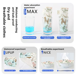 Yeni tasarım % 100% pamuk 2 katmanlı örme kumaş işık yumuşak baskılı bebek önlükler Snap düğmesi Drool besleme nefes yenidoğan önlükler - Product Image 4