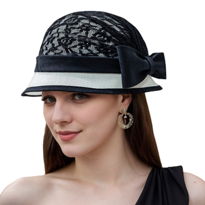 Chapeau fascinateur en tissu élégant et formel, très vendu, charmant chapeau d'église en diamant, chapeau haut de forme polyvalent et tendance pour femmes, décoration de fête - Product Image 5
