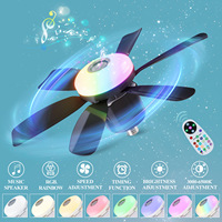 Ventiladores de Techo LED Inteligentes con Control Remoto, Regulación de Sombreado Rítmico RGB, Decorativos, Modernos, con Motor BLDC, los Mejores para Música y Hogar Inteligente