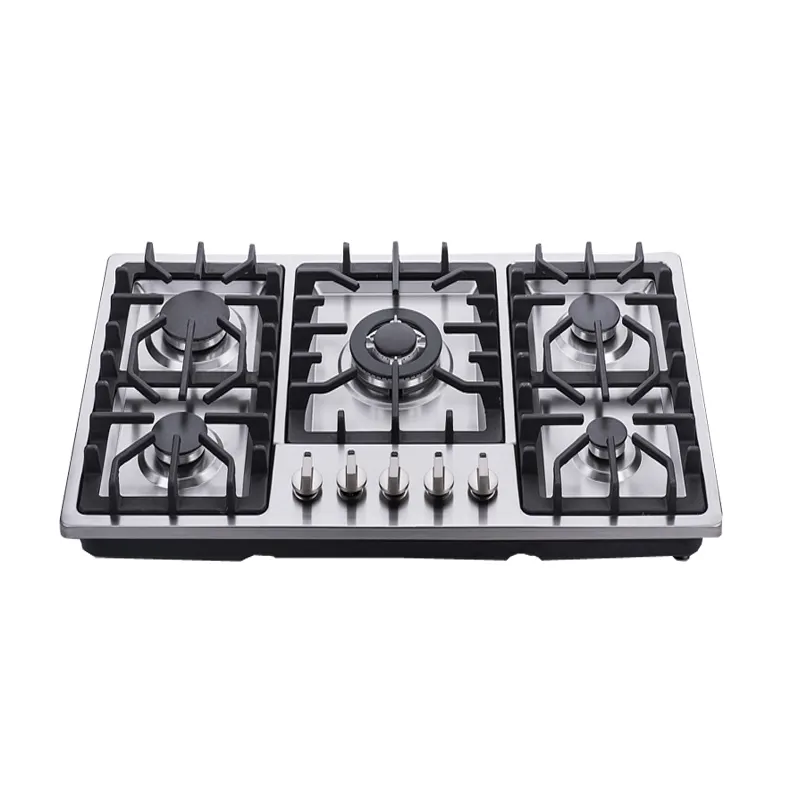 hot sale 7mm SS 201 surface stove gas cooker gas hob 5 burners