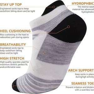 Wholesale Custom Logo Low Cut <b>Running</b> <b>Socks</b> – Ultra-Light Athletic Ankle <b>Socks</b> with Heel Tab for Tennis Golf Sports - Product Image 4