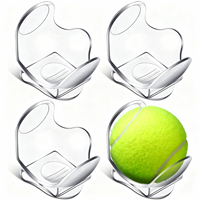 Clip Porta Pelotas de Tenis de Acrílico Transparente, Clip de Almacenamiento de Pelotas para Cintura, Logotipo Personalizado, Venta al Por Mayor, Directo de Fábrica OEM