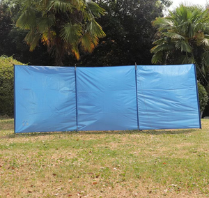 Cortavientos para senderismo al aire libre, accesorio mejorado de 3 secciones, resistente al agua, poliéster, <span class=keywords><strong>plegable</strong></span>, Pvc, pantalla de viento, para acampar, color gris - Product Image 5