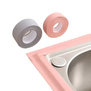 mutfak lavabo su geçirmez duvar kağıdı Suppliers-YDM OEM ODM sağlar ücretsiz örnekleri banyo duş lavabo banyo sızdırmazlık bandı bant beyaz PVC kendinden yapışkanlı su geçirmez duvar çıkartması için banyo mutfak
