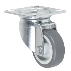 Klassische TPR Wheel <span class=keywords><strong>Locking</strong></span> Top Plate Brake Swivel <span class=keywords><strong>3</strong></span> Zoll 75mm Rollen für große Händler Transport ausrüstung - Product Image 2