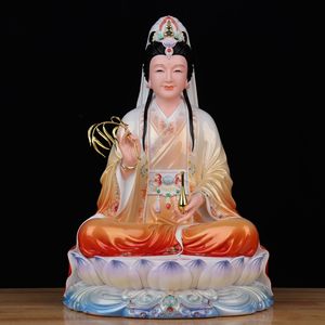 Estatua de Guanyin Bodhisattva Miao Shan del Mar del Sur, Avalokiteshvara, pulida a mano, semimanual, para sala de estar, hogar, escritorio - Product Image 3