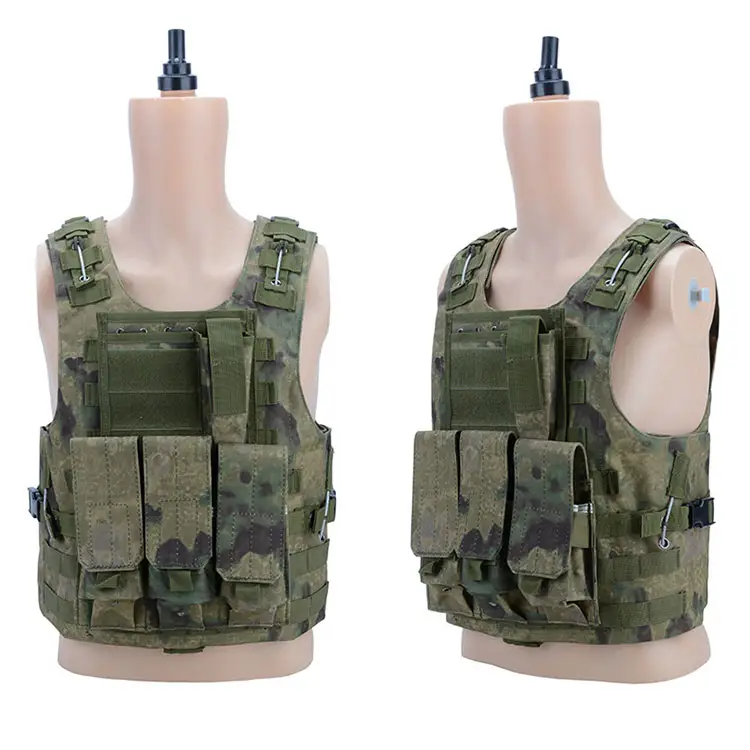 Gujia Stock Oxford Molle Tactical Gear Waterproof Fast Release High Visibility Amphibious Gilet Tactique Combat Tactical Vest