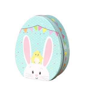 Caja de Almacenamiento Metálica con Diseño de Conejo de Pascua de Mystic Arts, Recipiente para Huevos, Lata de Regalo Navideña para Niños, Decoraciones - Product Image 4