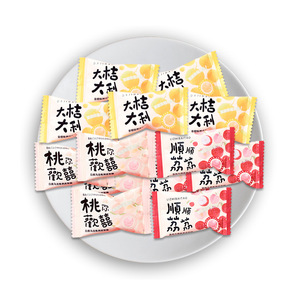 Premium Longke Peeled Soft Candy-Melocotón jugoso, <span class=keywords><strong>naranja</strong></span>, lichi y sabores de frutas mixtas - Product Image 3