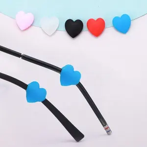 Mini Heart shape adjustable silicone eyewear retainers sunglass straps rubber glasses frame hanging ear hook