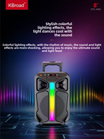 Extérieur Home Party Trolley Subwoofer Boombox Haut-parleur portable Micro sans fil Haut-parleur en plastique